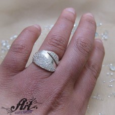 Сребърен дамски пръстен с цирконий R-884